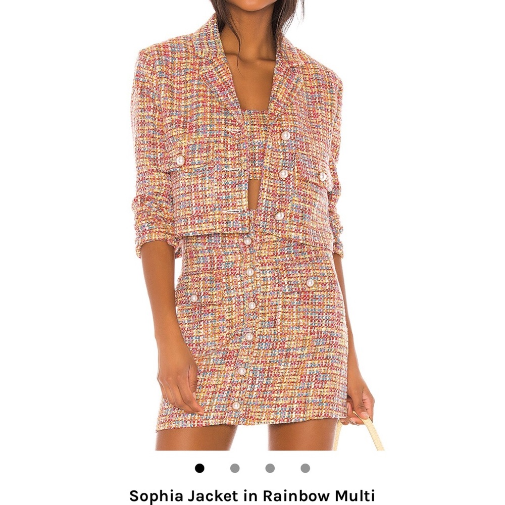 Song of Style Rainbow Multi Jacket with Pearl Buttons